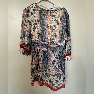 Floral Patterned 3/4 Shirt